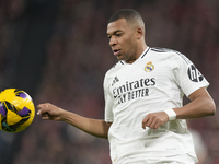 Kylian Mbappe centre-forward of Real Madrid and France during the La Liga match between Athletic Club and Real Madrid CF at Estadio de San M...