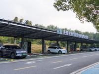 The ''Light storage, charge and discharge'' smart energy complex, jointly built by State Grid Nanjing Electric Vehicle Company and Nanjing Z...