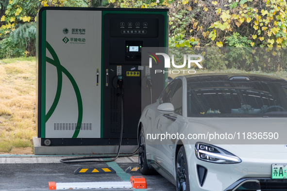 The ''Light storage, charge and discharge'' smart energy complex, jointly built by State Grid Nanjing Electric Vehicle Company and Nanjing Z...