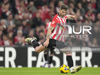 Yeray Alvarez centre-back of Athletic Club and Spain during the La Liga match between Athletic Club and Real Madrid CF at Estadio de San Mam...