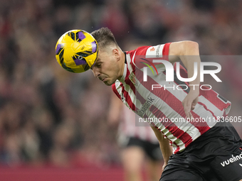 Andoni Gorosabel right-back of Athletic Club and Spain during the La Liga match between Athletic Club and Real Madrid CF at Estadio de San M...