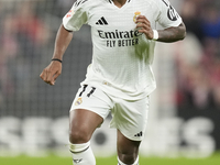 Rodrygo Goes right winger of Real Madrid and Brazil during the La Liga match between Athletic Club and Real Madrid CF at Estadio de San Mame...