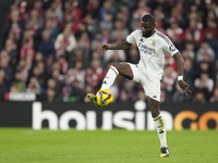 Antonio Rudiger centre-back of Real Madrid and Germany  controls the ball during the La Liga match between Athletic Club and Real Madrid CF...