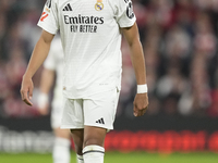 Kylian Mbappe centre-forward of Real Madrid and France during the La Liga match between Athletic Club and Real Madrid CF at Estadio de San M...