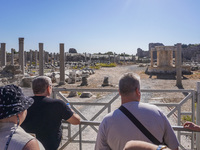 Ruins of the ancient city of Side are seen in Side, Turkey, on November 7, 2024. (