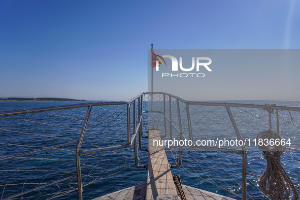 A general view of the Mediterranean coast is seen in Side, Turkey, on November 7, 2024. 