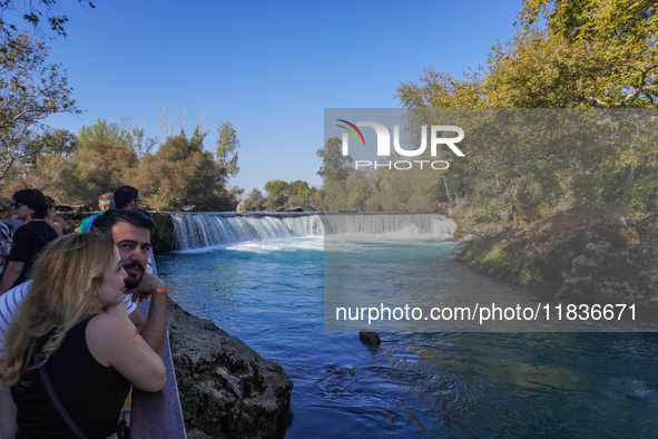 Manavgat Waterfall is seen in Manavgat, Turkey, on November 7, 2024. 