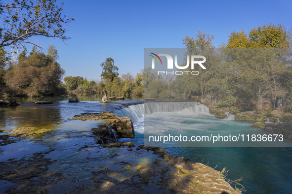 Manavgat Waterfall is seen in Manavgat, Turkey, on November 7, 2024. 