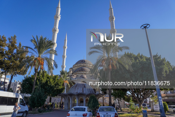 The Central Mosque Complex is seen in Manavgat, Turkey, on November 7, 2024. 