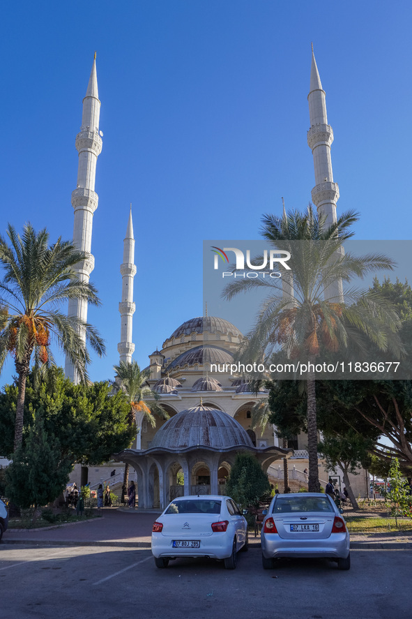 The Central Mosque Complex is seen in Manavgat, Turkey, on November 7, 2024. 