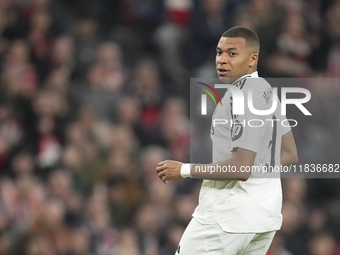 Kylian Mbappe centre-forward of Real Madrid and France during the La Liga match between Athletic Club and Real Madrid CF at Estadio de San M...