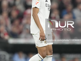 Kylian Mbappe centre-forward of Real Madrid and France during the La Liga match between Athletic Club and Real Madrid CF at Estadio de San M...