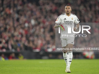 Kylian Mbappe centre-forward of Real Madrid and France during the La Liga match between Athletic Club and Real Madrid CF at Estadio de San M...