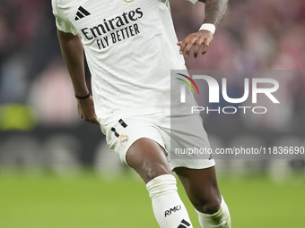 Rodrygo Goes right winger of Real Madrid and Brazil during the La Liga match between Athletic Club and Real Madrid CF at Estadio de San Mame...