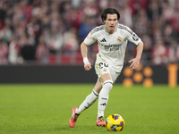 Fran Garcia left-back of Real Madrid and Spain during the La Liga match between Athletic Club and Real Madrid CF at Estadio de San Mames on...