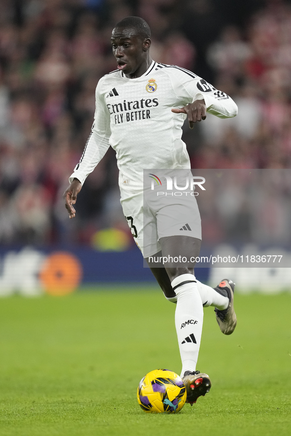 Ferland Mendy left-back of Real Madrid and France during the La Liga match between Athletic Club and Real Madrid CF at Estadio de San Mames...