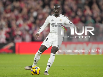 Ferland Mendy left-back of Real Madrid and France during the La Liga match between Athletic Club and Real Madrid CF at Estadio de San Mames...