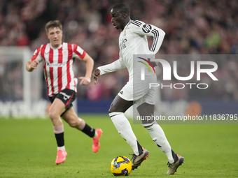  Ferland Mendy left-back of Real Madrid and France during the La Liga match between Athletic Club and Real Madrid CF at Estadio de San Mames...