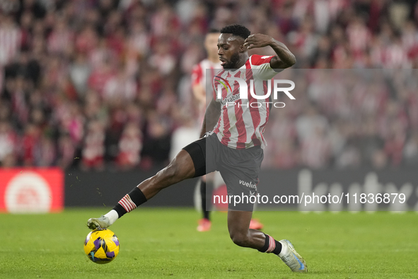 Inaki Williams right winger of Athletic Club and Ghana during the La Liga match between Athletic Club and Real Madrid CF at Estadio de San M...