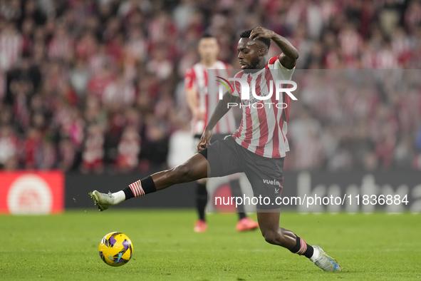 Inaki Williams right winger of Athletic Club and Ghana during the La Liga match between Athletic Club and Real Madrid CF at Estadio de San M...