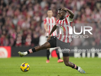 Inaki Williams right winger of Athletic Club and Ghana during the La Liga match between Athletic Club and Real Madrid CF at Estadio de San M...