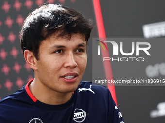 Alexander Albon of Williams ahead of the Formula 1 Austrian Grand Prix at Yas Marina Circuit in Abu Dhabi, United Arab Emirates on Devember...