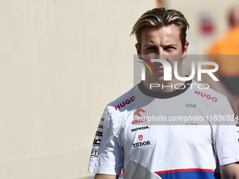 Liam Lawson of RB ahead of the Formula 1 Austrian Grand Prix at Yas Marina Circuit in Abu Dhabi, United Arab Emirates on Devember 5, 2024. (