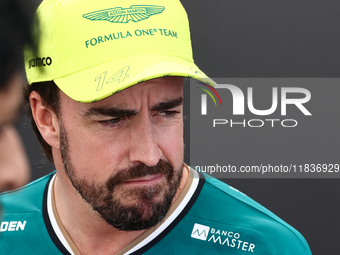 Fernando Alonso of Aston Martin Aramco ahead of the Formula 1 Austrian Grand Prix at Yas Marina Circuit in Abu Dhabi, United Arab Emirates o...