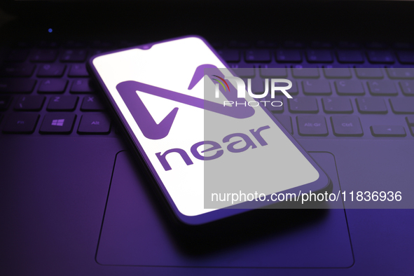 The NEAR Protocol logo appears on the screen of a smartphone in Reno, United States, on December 5, 2024. 