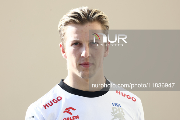 Liam Lawson of RB ahead of the Formula 1 Austrian Grand Prix at Yas Marina Circuit in Abu Dhabi, United Arab Emirates on Devember 5, 2024. 