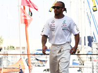 Lewis Hamilton of Mercedes ahead of the Formula 1 Austrian Grand Prix at Yas Marina Circuit in Abu Dhabi, United Arab Emirates on Devember 5...