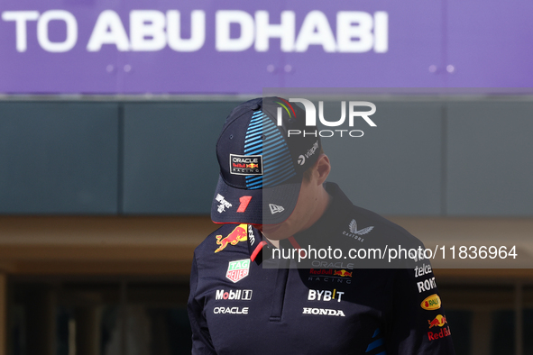 Max Verstappen of Red Bull Racing ahead of the Formula 1 Austrian Grand Prix at Yas Marina Circuit in Abu Dhabi, United Arab Emirates on Dev...