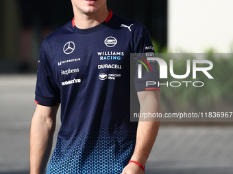 Franco Colapinto of Williams ahead of the Formula 1 Austrian Grand Prix at Yas Marina Circuit in Abu Dhabi, United Arab Emirates on Devember...