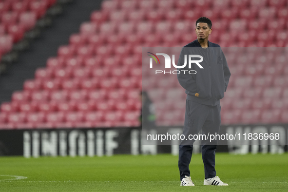 Jude Bellingham central midfield of Real Madrid and England  prior the La Liga match between Athletic Club and Real Madrid CF at Estadio de...