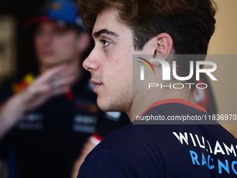 Franco Colapinto of Williams ahead of the Formula 1 Austrian Grand Prix at Yas Marina Circuit in Abu Dhabi, United Arab Emirates on Devember...