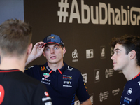 Nico Hulkenberg of Haas, Max Verstappen of Red Bull Racing and Franco Colapinto of Williams ahead of the Formula 1 Austrian Grand Prix at Ya...