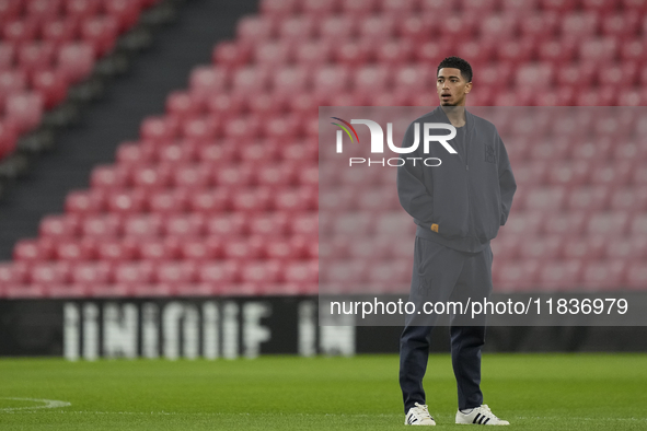 Jude Bellingham central midfield of Real Madrid and England  prior the La Liga match between Athletic Club and Real Madrid CF at Estadio de...