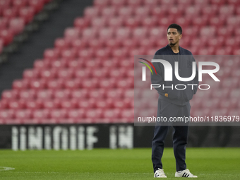 Jude Bellingham central midfield of Real Madrid and England  prior the La Liga match between Athletic Club and Real Madrid CF at Estadio de...