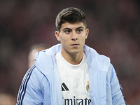 Lorenzo Aguado right-back of Real Madrid and Uruguay during the La Liga match between Athletic Club and Real Madrid CF at Estadio de San Mam...