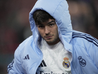 Brahim Diaz attacking midfield of Real Madrid and Spain during the La Liga match between Athletic Club and Real Madrid CF at Estadio de San...