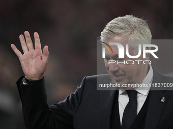 Carlo Ancelotti head coach of Real Madrid during the La Liga match between Athletic Club and Real Madrid CF at Estadio de San Mames on Decem...