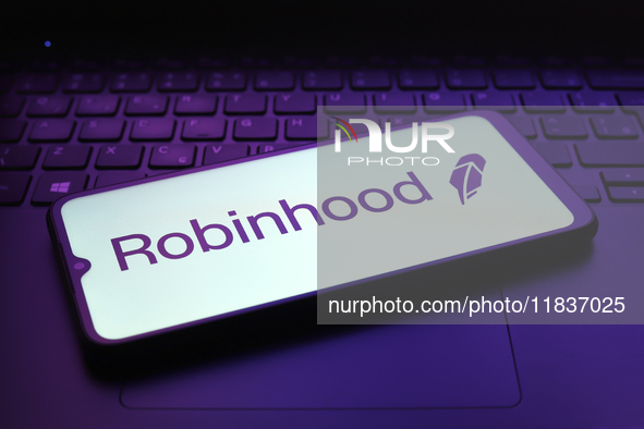 The Robinhood Markets, Inc. logo appears on the screen of a smartphone in Reno, United States, on December 5, 2024. 