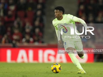 Alejandro Balde left-back of Barcelona and Spain during the La Liga match between RCD Mallorca and FC Barcelona at Estadi de Son Moix on Dec...