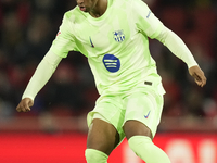 Alejandro Balde left-back of Barcelona and Spain during the La Liga match between RCD Mallorca and FC Barcelona at Estadi de Son Moix on Dec...