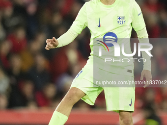 Pedri central midfield of Barcelona and Spain during the La Liga match between RCD Mallorca and FC Barcelona at Estadi de Son Moix on Decemb...