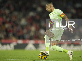 Raphinha right winger of Barcelona and Brazil controls the ball during the La Liga match between RCD Mallorca and FC Barcelona at Estadi de...