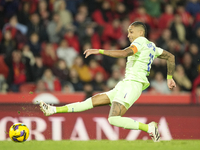 Raphinha right winger of Barcelona and Brazil during the La Liga match between RCD Mallorca and FC Barcelona at Estadi de Son Moix on Decemb...