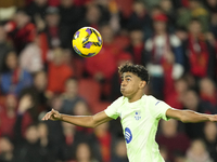 Lamine Yamal right winger of Barcelona and Spain during the La Liga match between RCD Mallorca and FC Barcelona at Estadi de Son Moix on Dec...