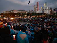 Hundreds of citizens, along with members of the Democratic Party of Korea, gather in front of the National Assembly in Yeouido to participat...