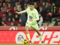 Pedri central midfield of Barcelona and Spain during the La Liga match between RCD Mallorca and FC Barcelona at Estadi de Son Moix on Decemb...